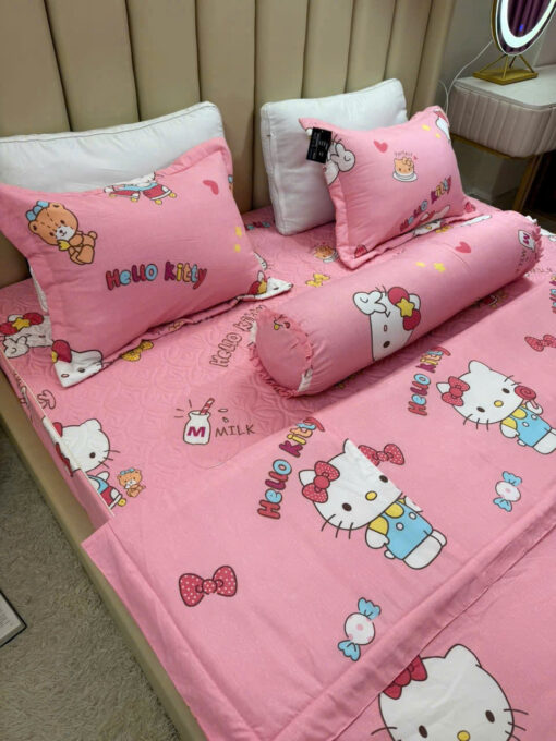 Bộ ga gối chun trần Tencel EU hoa cao cấp