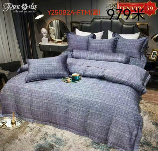 Bộ ga gối chun trần Tencel EU hoa cao cấp